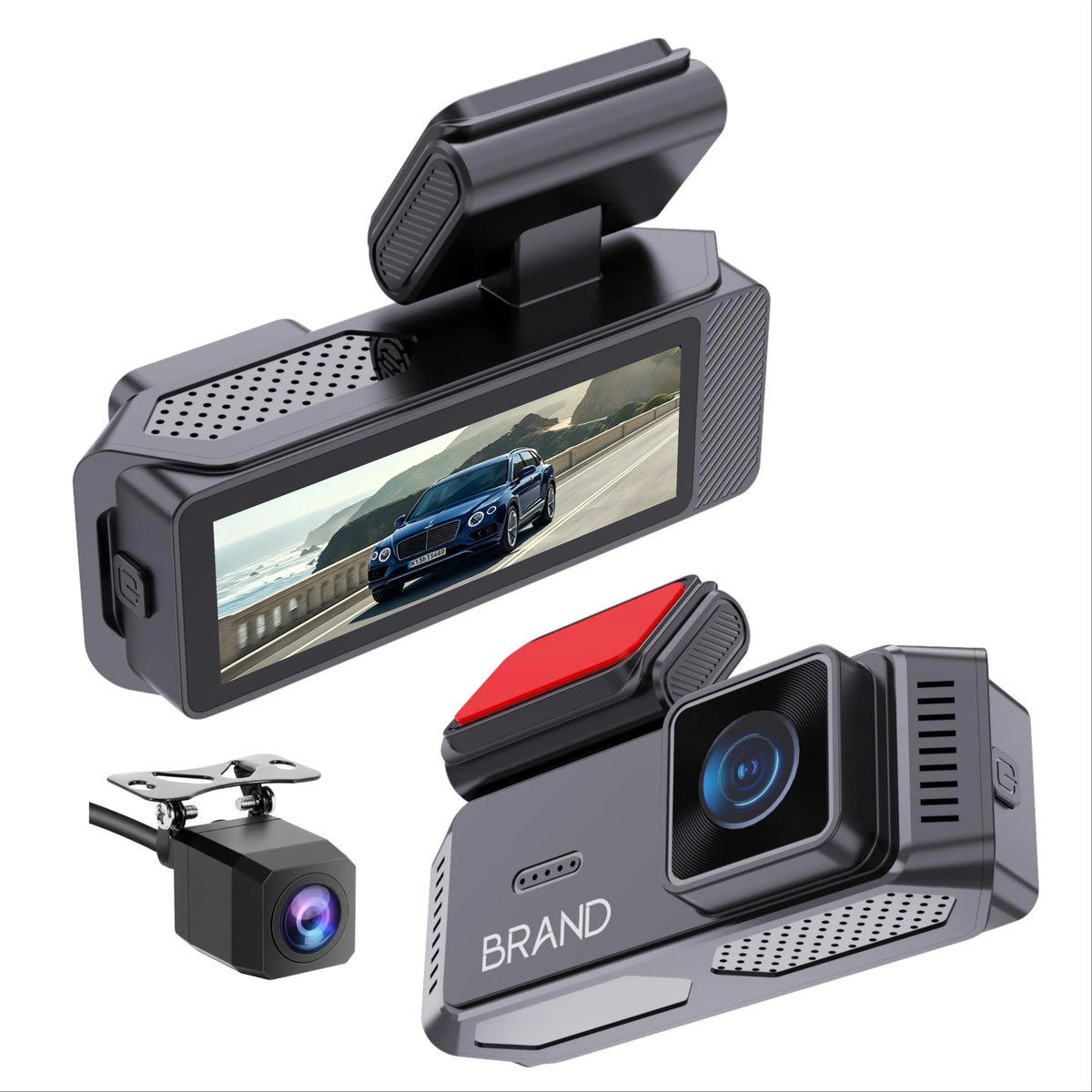 4K dual Car Dashcam with 1.97"/1.47" IPS -LF818